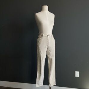 Ralph Lauren Cream Corduroy Pants Straight Leg Minimalist Quiet Luxury Heritage
